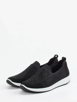 – Slip-On Sneaker aus Stretch mit Glitzerdetails*Ara New