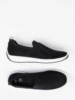 – Slip-On Sneaker aus Stretch mit Glitzerdetails*Ara New