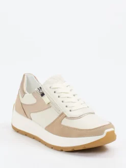 Damen Ara – Sneaker aus Kalbleder in Creme und