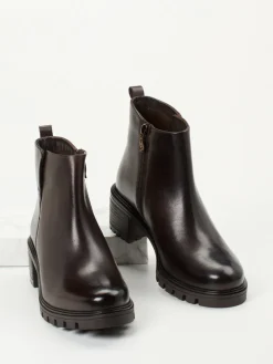 Damen Ara – Stiefelette aus Kalbleder in Dunkel