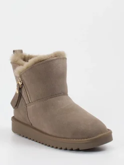 – Stiefeletten aus Veloursleder in Taupe*Ara Online