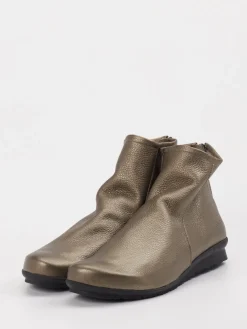 Damen Arche – Ankle Boots aus Metallicleder bronze