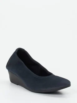 Damen Arche – Keilpumps aus Nubukleder Dunkel