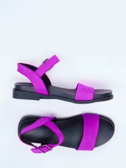 Damen Arche – Riemchensandale aus Nubukleder -Violett