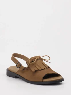 Damen Arche – Slingback-Sandalen aus Leder Cognac