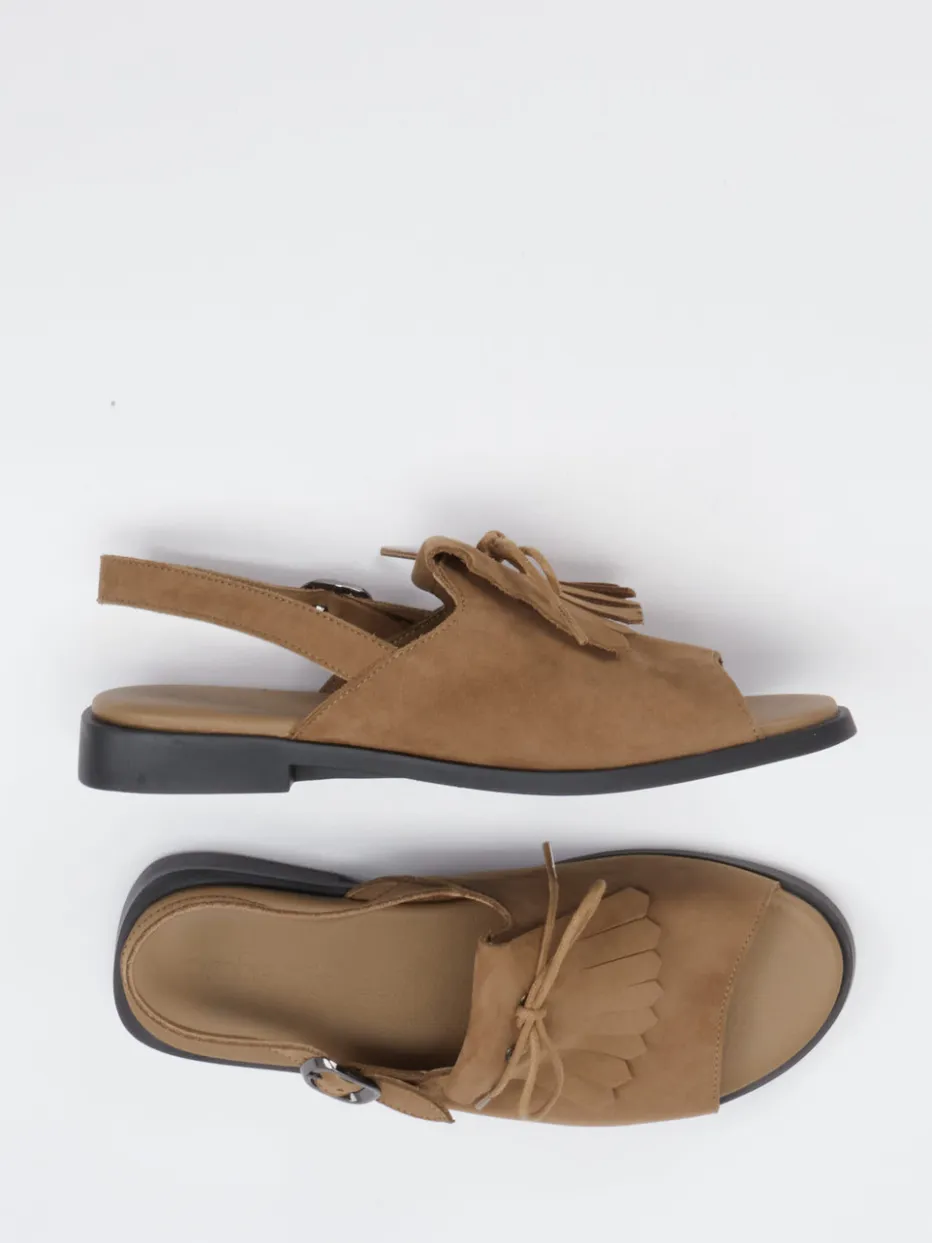 Damen Arche – Slingback-Sandalen aus Leder Cognac