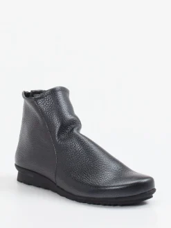 Damen Arche – Stiefeletten aus Metallicleder in Schwarz