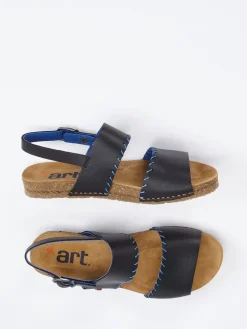 Damen Art – Riemchensandale aus Kalbleder in Schwarz