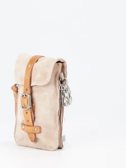 – Umhängetasche aus Veloursleder beigegrau*A.S. 98 New