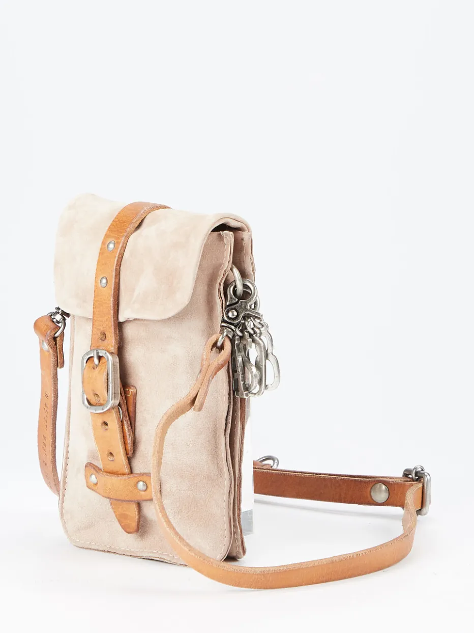 – Umhängetasche aus Veloursleder beigegrau*A.S. 98 New