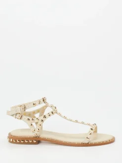 Damen ASH – Riemchensandalen aus Kalbleder mit Goldnieten