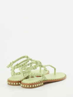 Damen ASH – Zehentrenner-Sandale aus Kalbleder Pastell