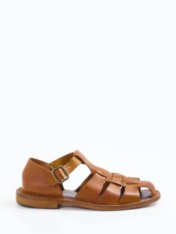Herren Astorflex – Fischersandalen aus Kalbleder cognac