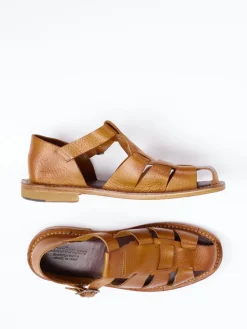 Herren Astorflex – Fischersandalen aus Kalbleder cognac