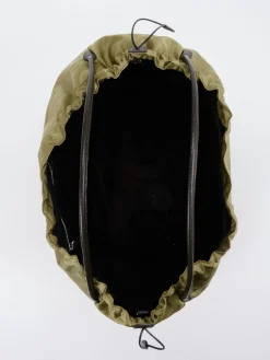 – Shopper Bag aus Nylon und Kalbleder oliv*AU 79