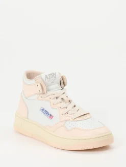 – Mid-Top Sneaker aus Kalbleder Blassrosa*Autry