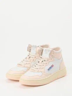 – Mid-Top Sneaker aus Kalbleder Blassrosa*Autry