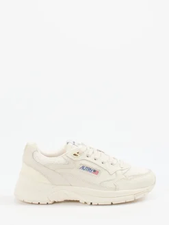 Damen Autry – Sneaker aus Kalbleder und Mesh creme