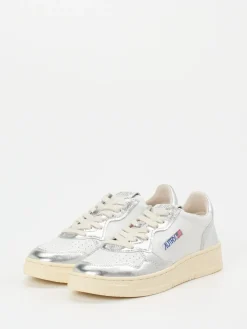 Damen Autry – Sneaker aus Leder in Metallic-Optik
