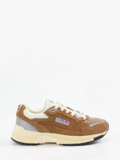 Damen Autry – Sneaker aus Veloursleder und Mesh cognac