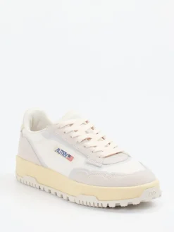 Damen Autry – Sneaker aus Veloursleder und Mesh Beige