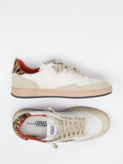 Damen 4B12 – Sneaker aus Velourleder und Glattleder