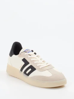 Herren Back 70 – Retro-Sneaker aus Leder und Textil creme