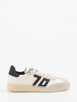 Herren Back 70 – Retro-Sneaker aus Leder und Textil creme