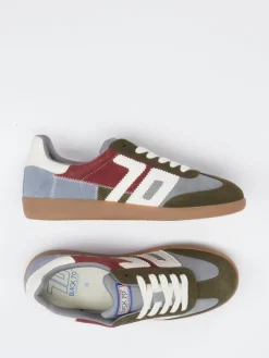 – Retro-Sneaker aus Leder in Olivgrün*Back 70 Sale