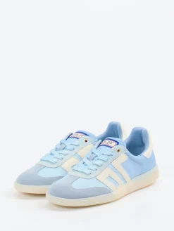 Damen Back 70 – Retro-Sneaker aus Nylon und Wildleder hell