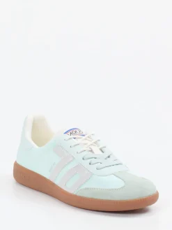 – Retro-Sneaker aus Veloursleder Pastellmint*Back 70 Clearance