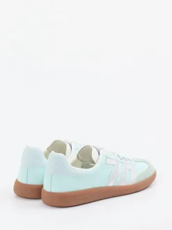 – Retro-Sneaker aus Veloursleder Pastellmint*Back 70 Clearance