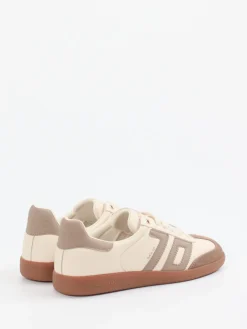 – Retro-Sneaker aus Velour/Leder creme*Back 70 Hot