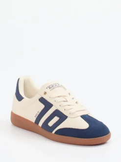 – Retro-Sneaker aus Velour/Leder creme*Back 70 New