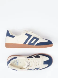 – Retro-Sneaker aus Velour/Leder creme*Back 70 New