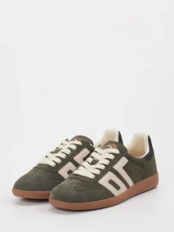 Damen Back 70 – Retro-Sneaker aus Veloursleder oliv