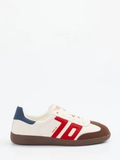 Damen Back 70 – Retro-Sneaker aus Velour/Leder creme