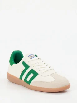 Herren Back 70 – Sneaker aus Kalbleder in Offwhite-Grün