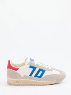 Damen Back 70 – Sneaker aus Veloursleder und Glattleder Offwhite