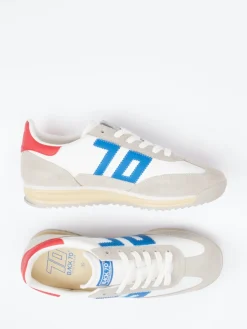 Damen Back 70 – Sneaker aus Veloursleder und Glattleder Offwhite