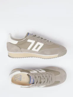 Herren Back 70 – Sneaker aus Veloursleder und Nylon taupe