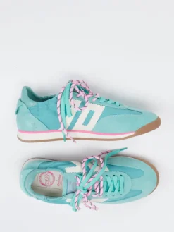 – Sneaker aus Velour/Textil in Türkisgrün*Back 70 Outlet