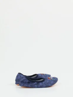 Kinder Beck – Gymnastikschläppchen aus Textil Dunkel