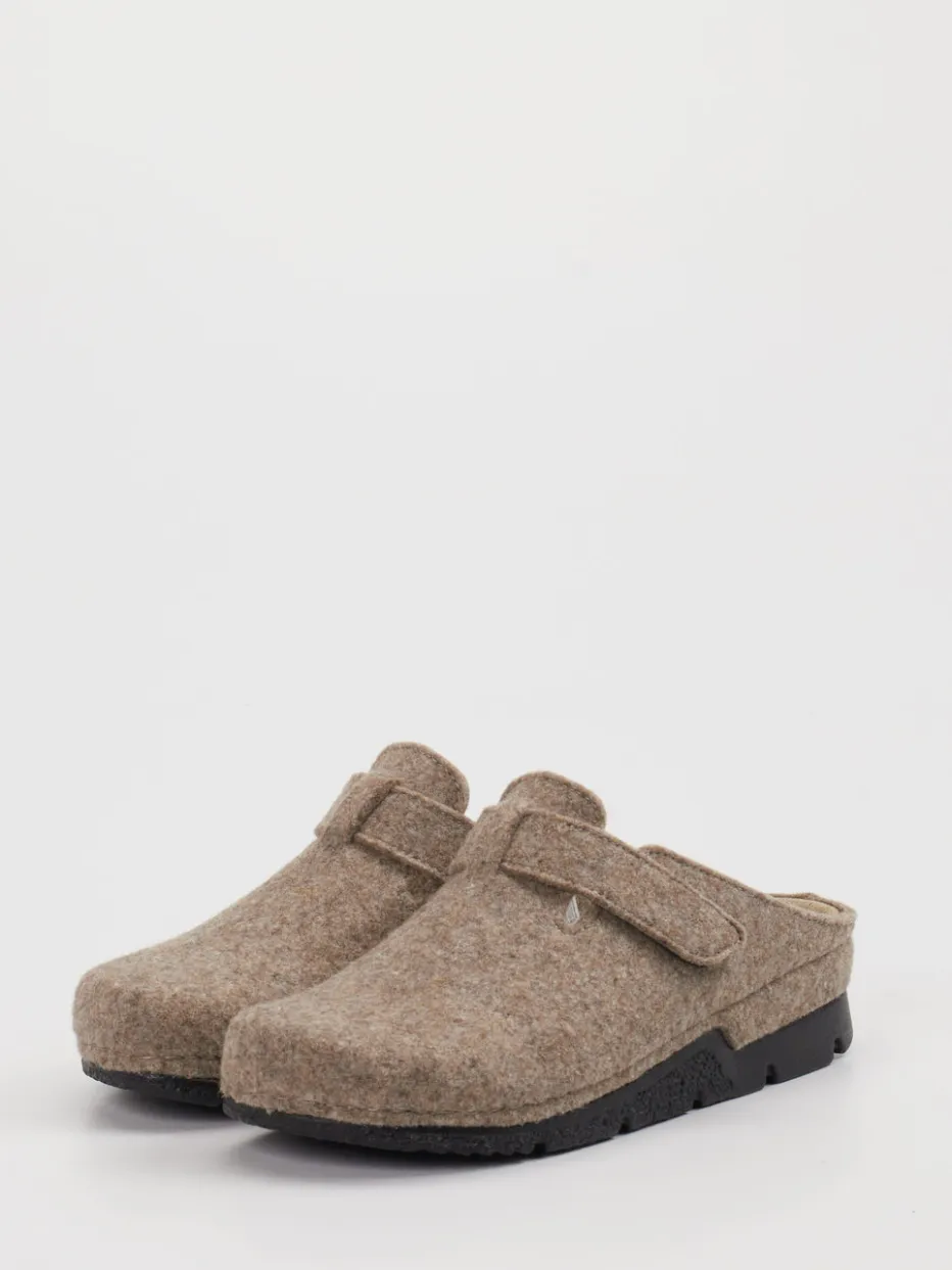 Damen Berkemann – Clogs aus Filz in Beige
