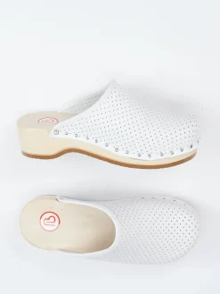 Damen Berkemann – Holzclogs aus Kalbleder grau