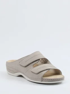 Damen Berkemann – Komfort-Pantolette aus Nubukleder helltaupe