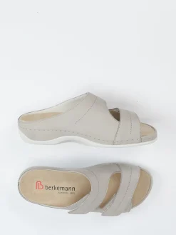 Damen Berkemann – Komfort-Pantolette aus Nubukleder helltaupe