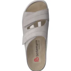 Damen Berkemann – Komfort-Pantolette aus Nubukleder helltaupe