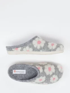 Damen Berkemann – Pantoffeln aus Filz in Hell
