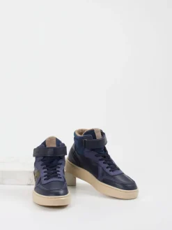 Kinder Bisgaard – High-Top Sneaker aus Kalbleder Dunkel